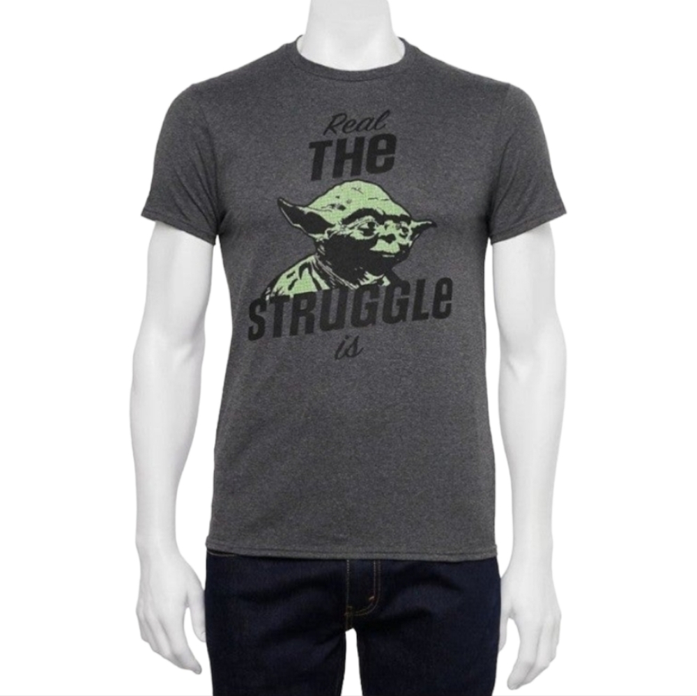NWT! Star Wars Yoda "Real the Struggle Is" T-Shirt